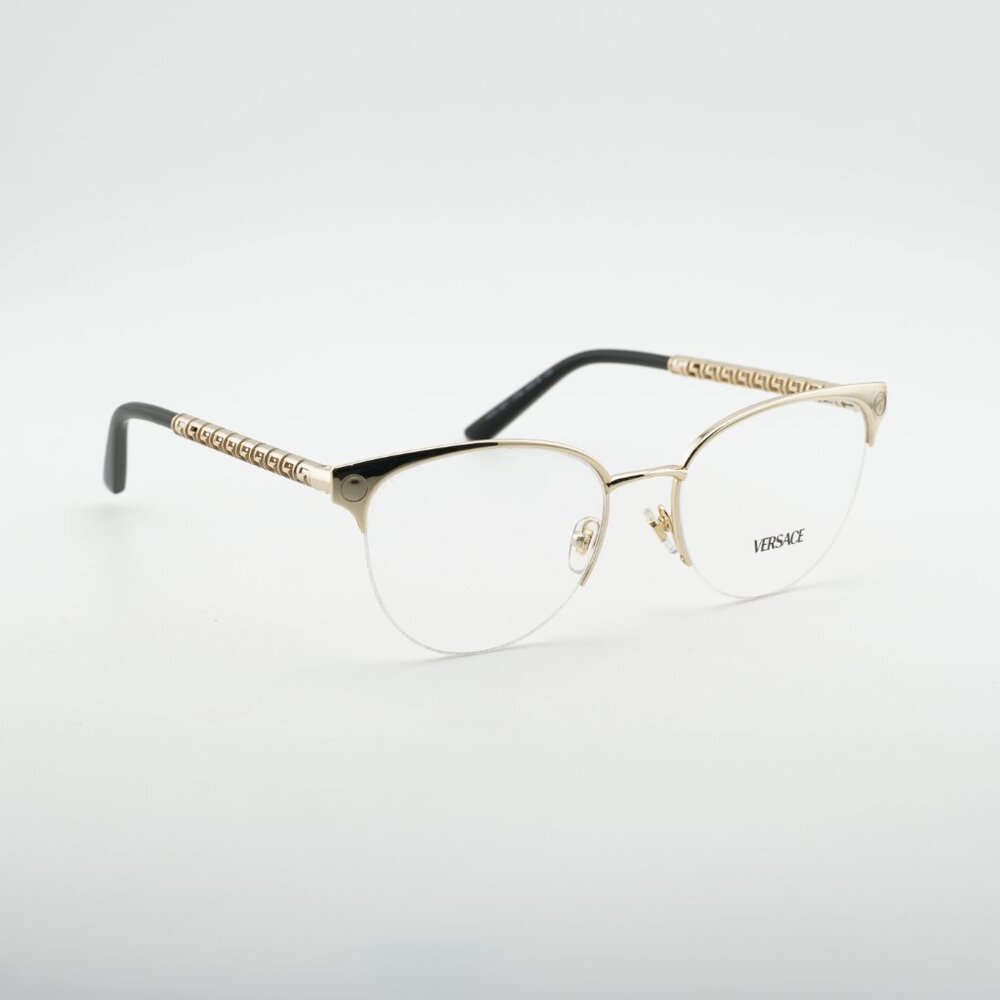 Versace VE1297 1002 Eyeglasses Gold 53mm Cat Eye Frame - Picture 4 of 11